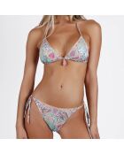 Maillot de bain 2 Pièces triangle Cachemire bleu/rose