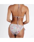 Maillot de bain 2 Pièces triangle Cachemire bleu/rose