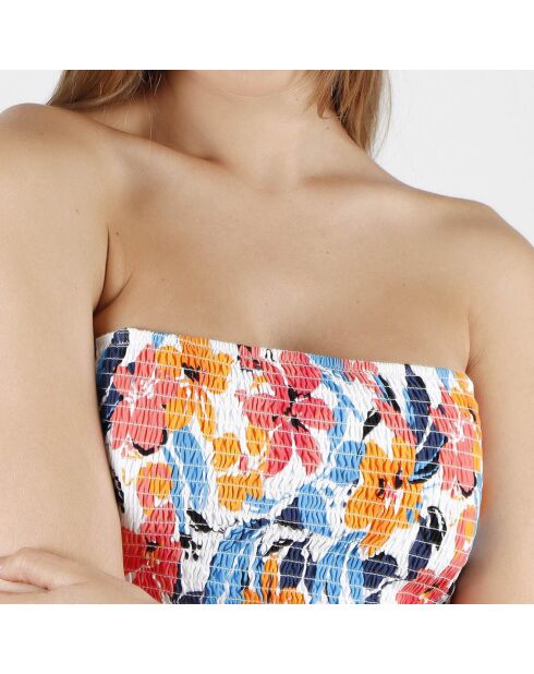 Summer Memoirs Zweiteiliger Badeanzug mit Haarband, Weiß/Mehrfarbig