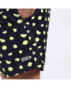 Short de bain Lemons noir/jaune
