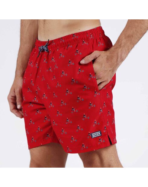 Short de bain Scooters rouge