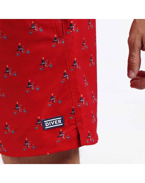 Short de bain Scooters rouge