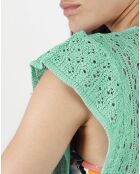 Robe Crochet turquoise