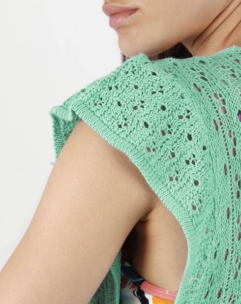 Robe Crochet turquoise