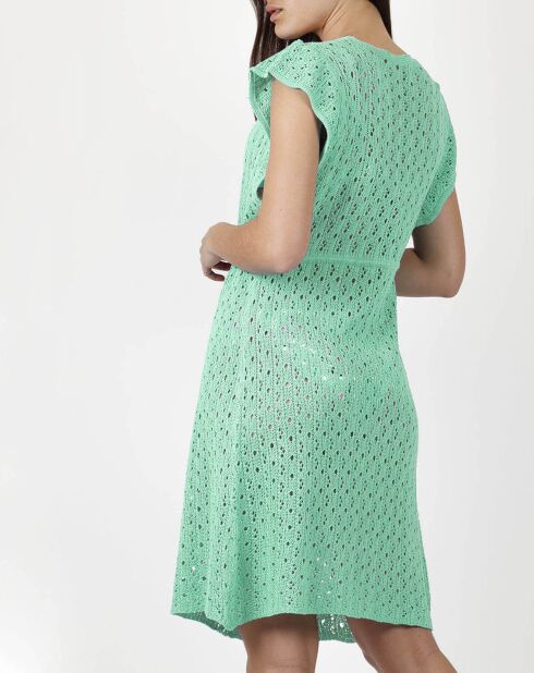 Robe Crochet turquoise