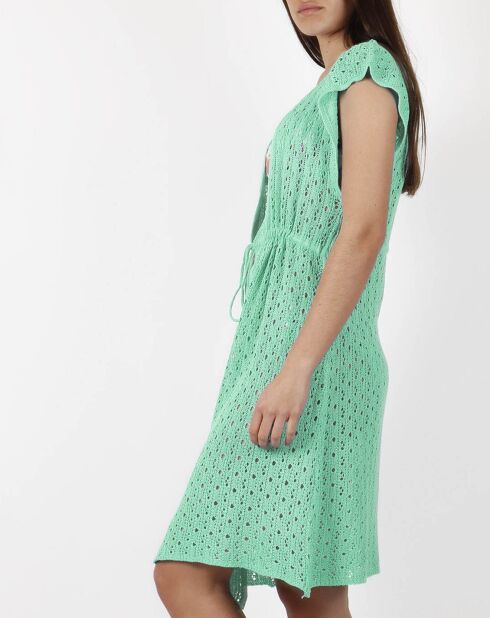 Robe Crochet turquoise