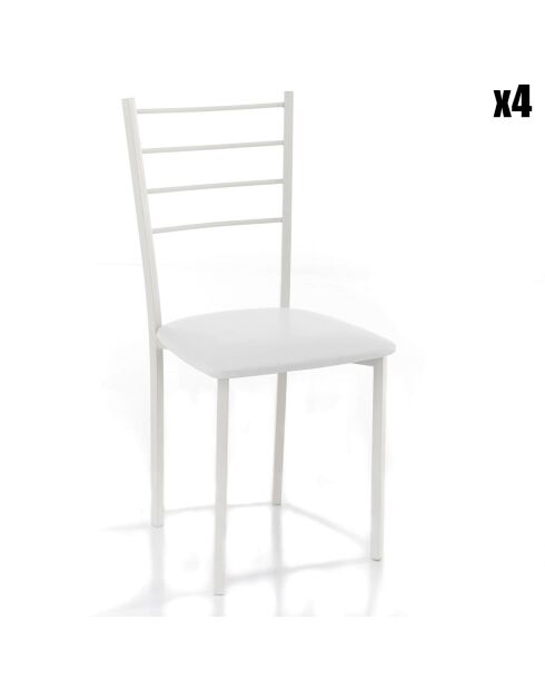 4 Chaises just blanches - 88x40x40 cm