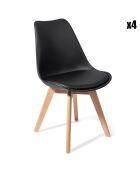 4 Chaises kiki evo noires - 81x49x54 cm