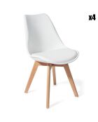 4 Chaises kiki evo blanches - 81x49x54 cm