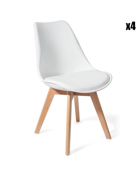 4 Chaises kiki evo blanches - 81x49x54 cm
