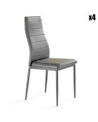 4 Chaises tapissées camaro grises - 94x41x54 cm