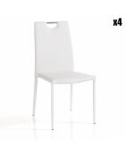 4 Chaises sara blanches - 91x44x51 cm