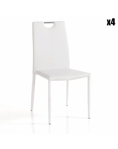 4 Chaises sara blanches - 91x44x51 cm