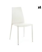 4 Chaises lion blanches - 87x43x50 cm