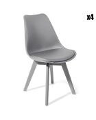 4 Chaises kiki evo grises - 81x49x54 cm