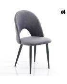 4 Chaises nail grises - 87x48x54cm