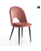 4 Chaises nail roses - 87x48x54cm