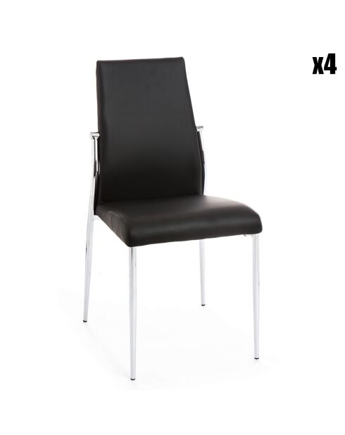 4 Chaises margo noires - 85x41x53 cm