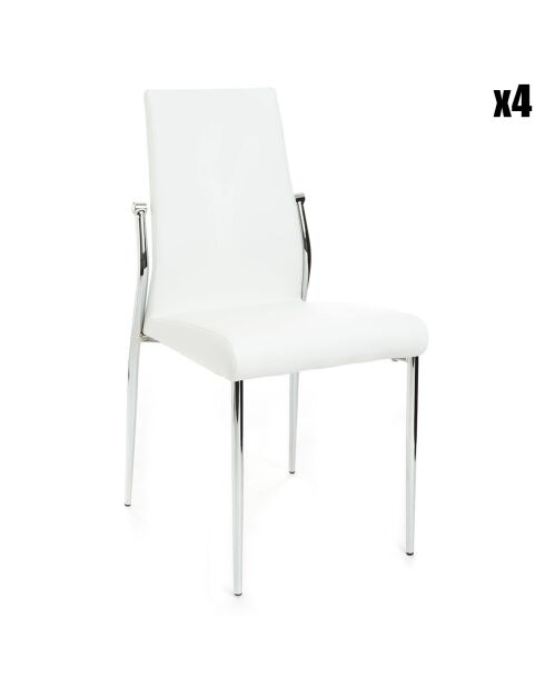 4 Chaises margo blanches - 85x41x53 cm