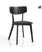 2 Chaises varm noires - 80x44x47 cm