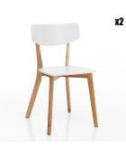 2 Chaises varm blanches - 79x40x43 cm