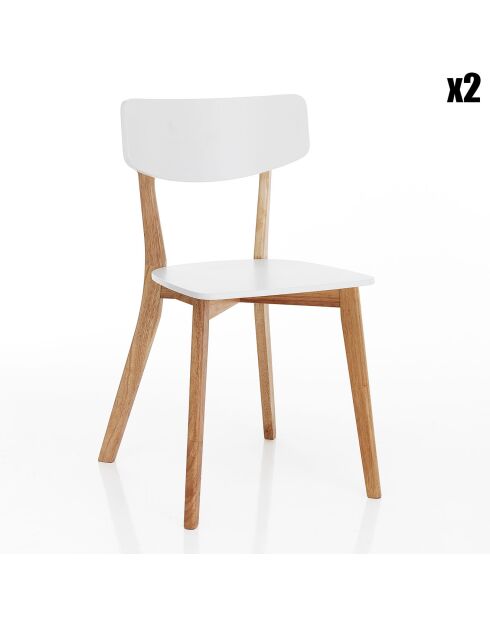 2 Chaises varm blanches - 79x40x43 cm