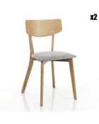 2 Chaises varm grises - 80x44x47 cm