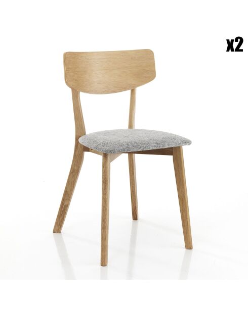 2 Chaises varm grises - 80x44x47 cm