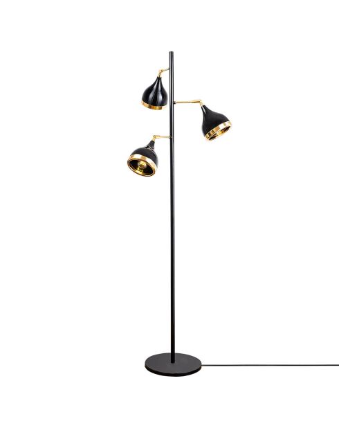 Yildo Stehlampe schwarz/gold - D.52x163 cm