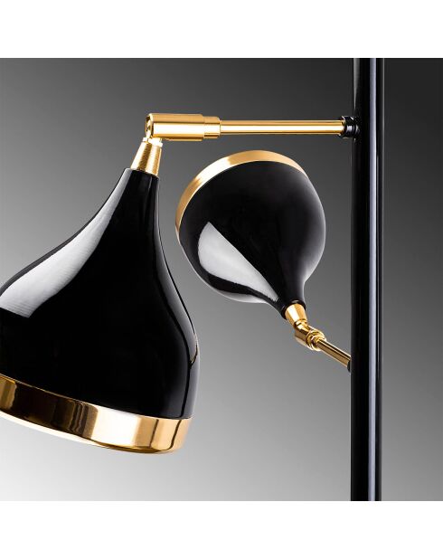 Lampadaire Yildo noir/doré - D.52x163 cm
