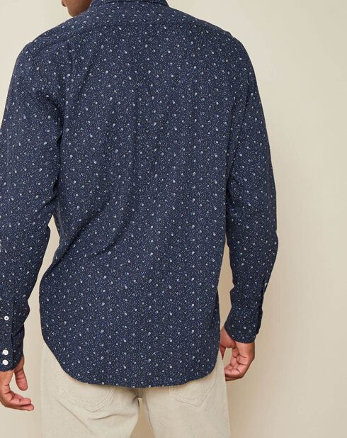 Chemise Slim Snow Turtle Neck bleu/indigo