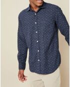 Chemise Slim Snow Turtle Neck bleu/indigo