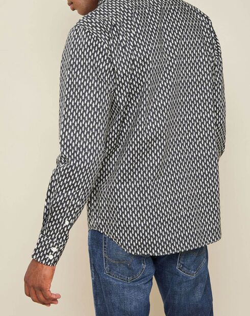 Chemise Regular Paul noir/blanc