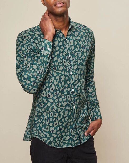 Chemise Slim Fit Storm camouflage kaki