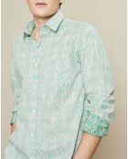 Chemise slim Storm Fans imprimée vert pâle