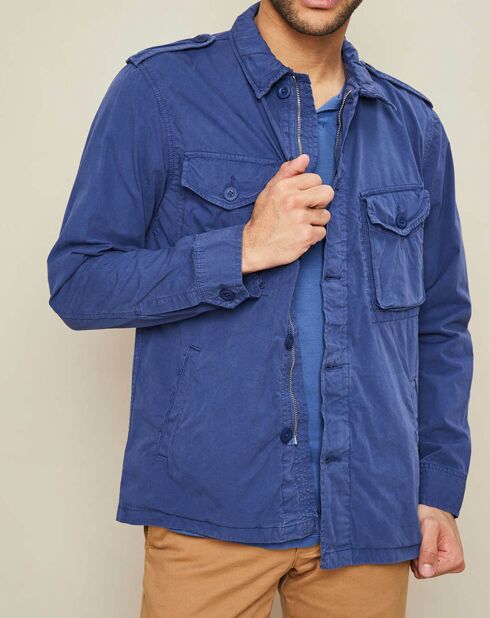 Veste Joshua saharienne bleu cobalt