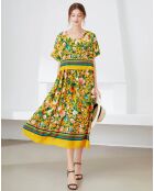 Robe Madison jaune/vert