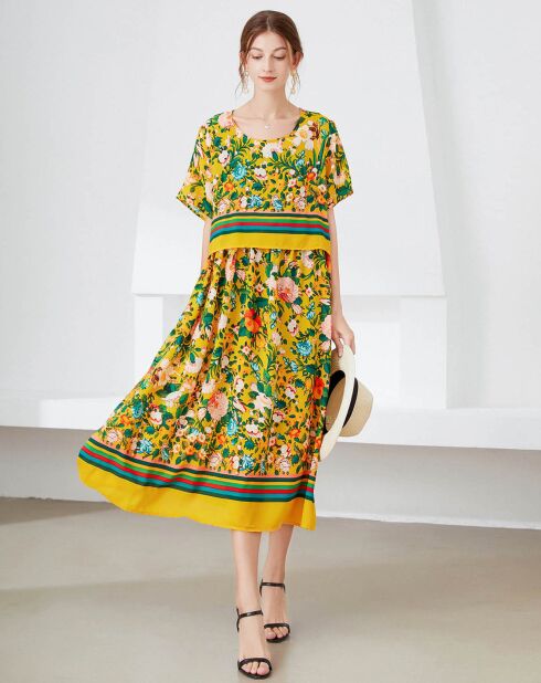 Robe Madison jaune/vert