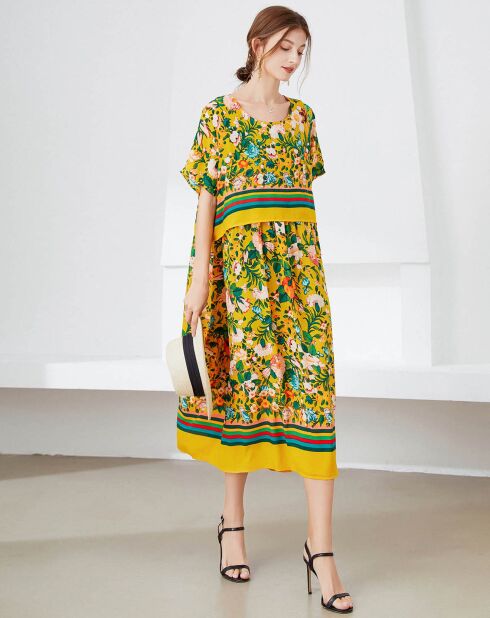 Robe Madison jaune/vert