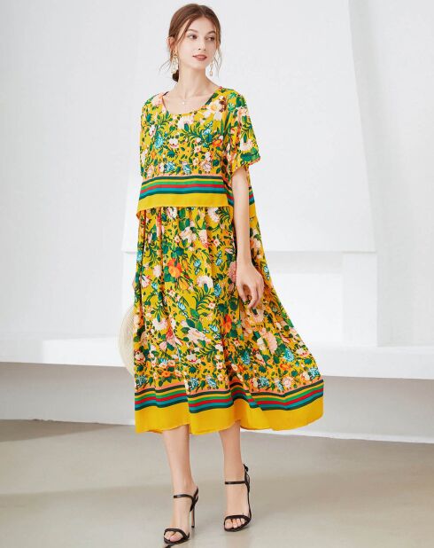 Robe Madison jaune/vert