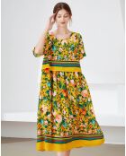 Robe Madison jaune/vert