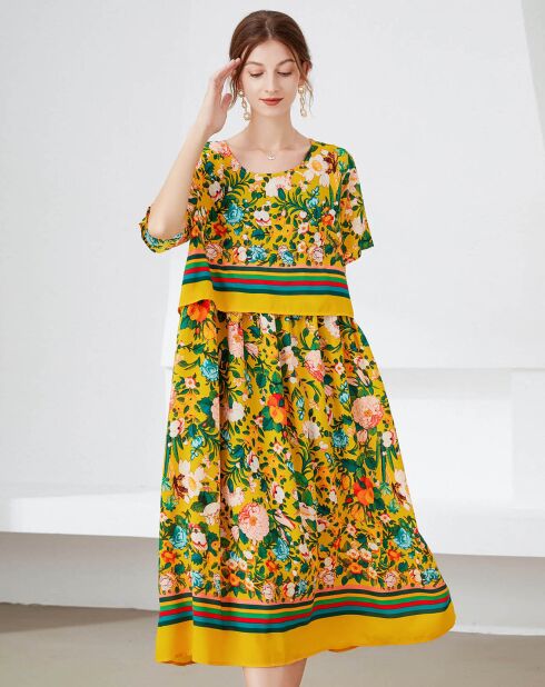 Robe Madison jaune/vert