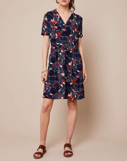Robe Cammia imprimée marine