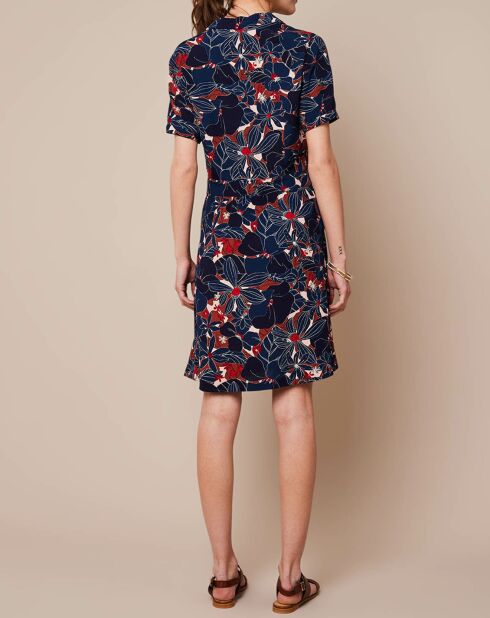 Robe Cammia imprimée marine