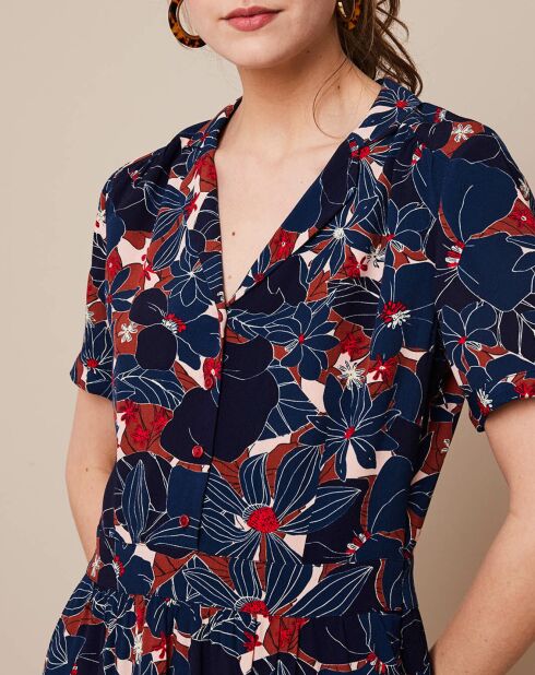 Robe Cammia imprimée marine