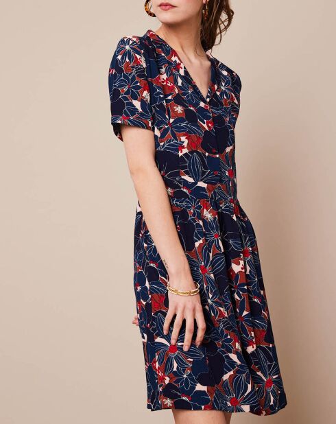 Robe Cammia imprimée marine