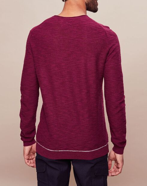 Pull en Lin & Coton Nevada raisin