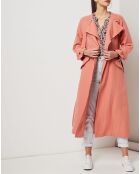 Trench fin Elodie en Lin mélangé blush