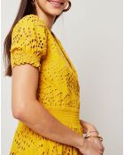 Robe Chanah ajourée ocre