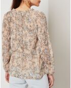 Blouse Logan lurex imprimée beige